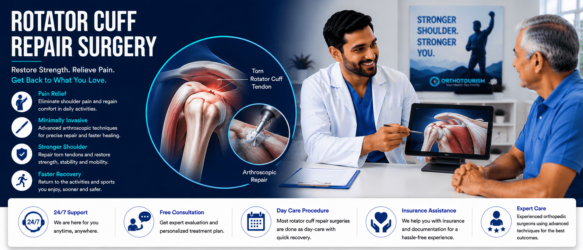 Doctor Explaining Rotator Cuff Repair Surgery